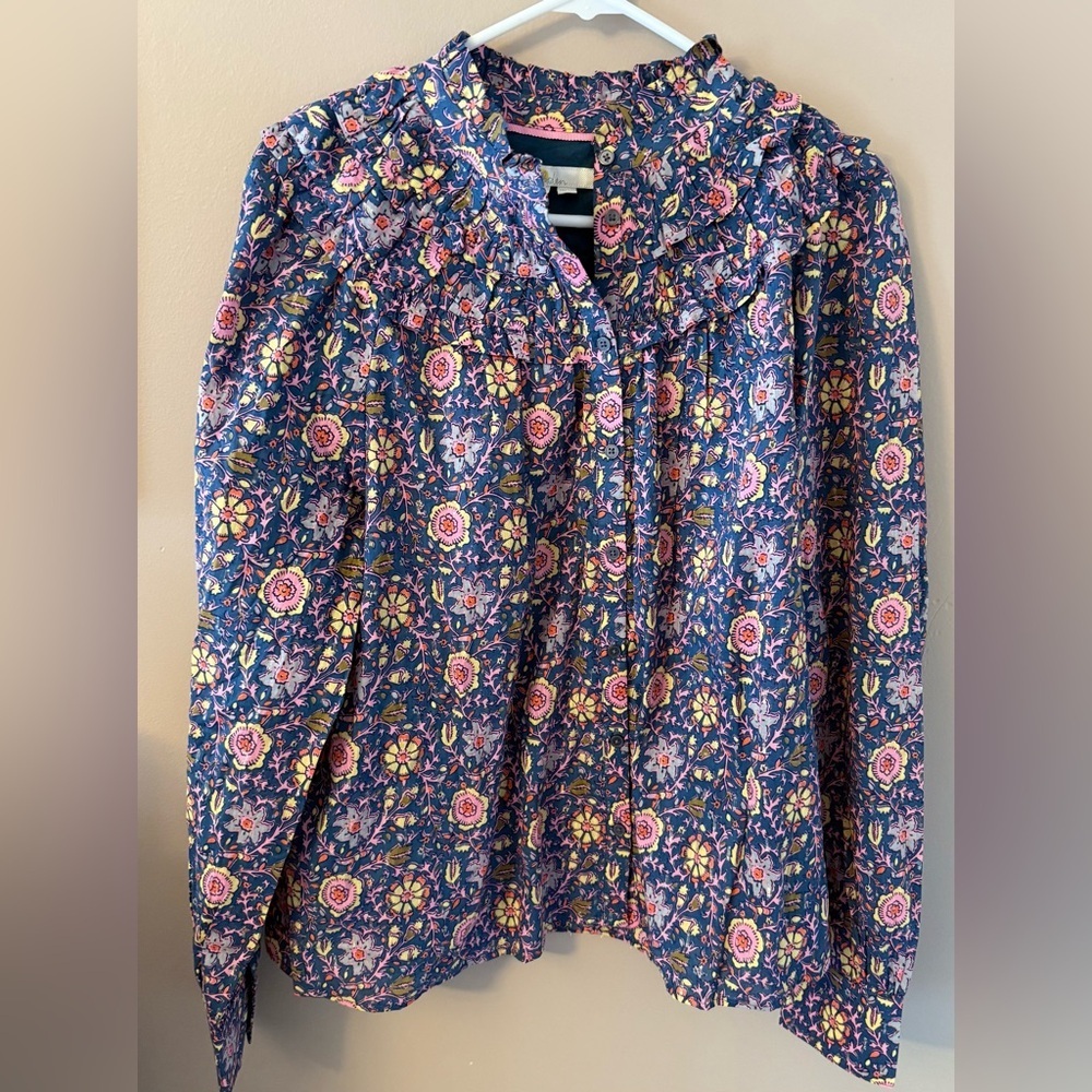 Boden frilled high neck shirt size 10 new with tags. T1065 - Picture 5 of 7